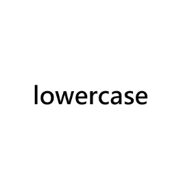 lowercase